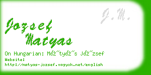 jozsef matyas business card